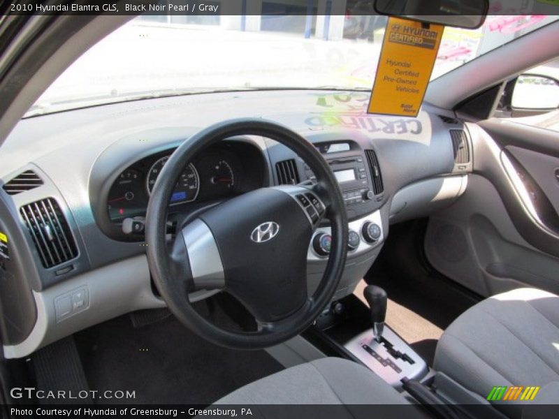 Black Noir Pearl / Gray 2010 Hyundai Elantra GLS