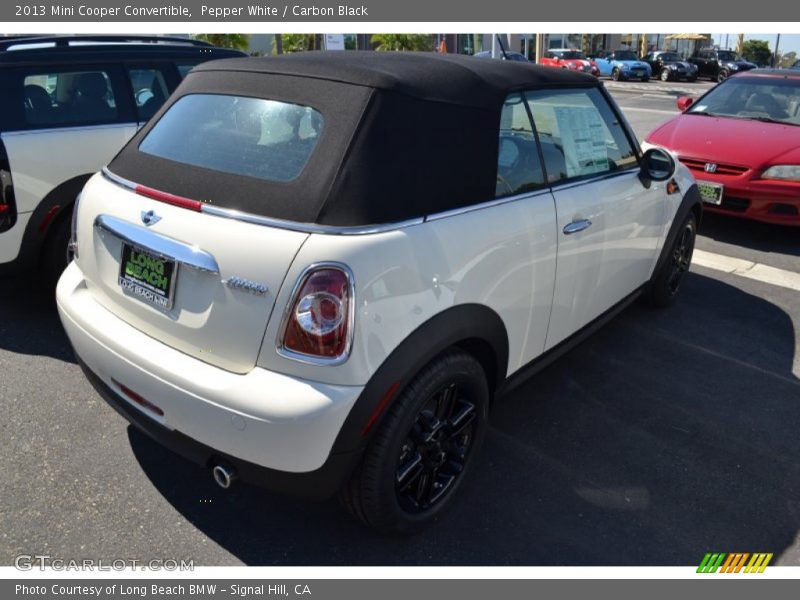 Pepper White / Carbon Black 2013 Mini Cooper Convertible