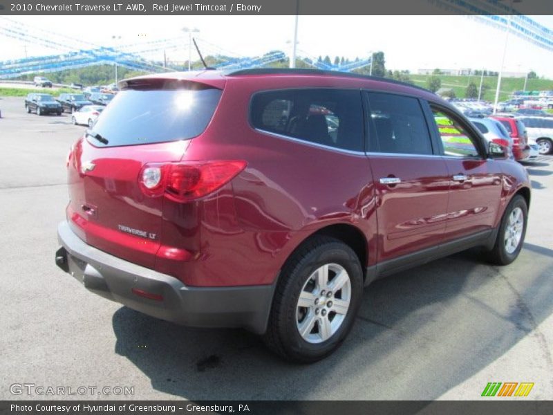 Red Jewel Tintcoat / Ebony 2010 Chevrolet Traverse LT AWD
