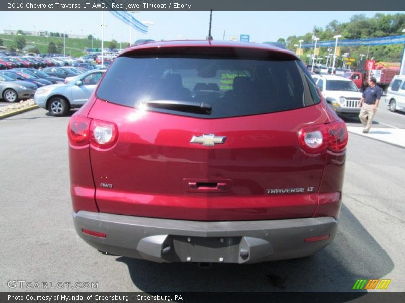 Red Jewel Tintcoat / Ebony 2010 Chevrolet Traverse LT AWD