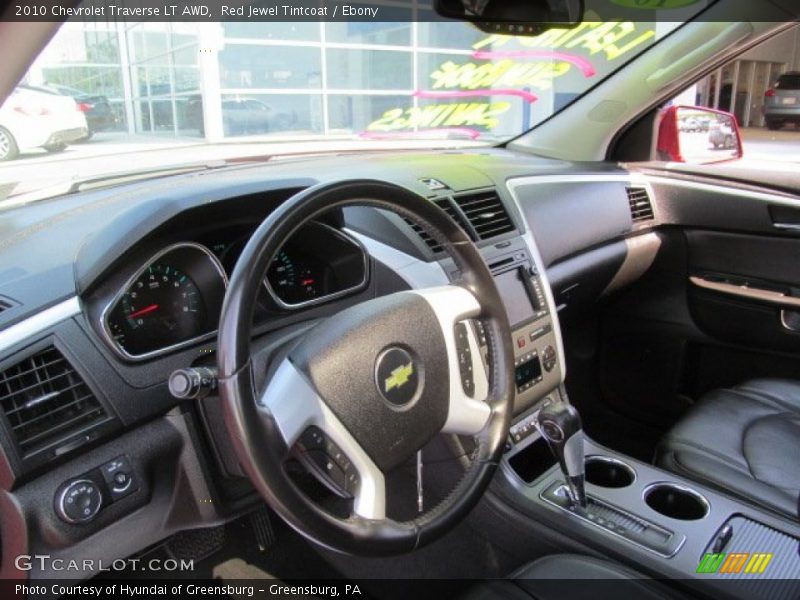 Red Jewel Tintcoat / Ebony 2010 Chevrolet Traverse LT AWD