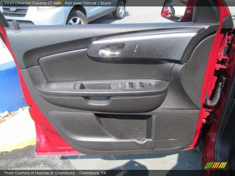 Red Jewel Tintcoat / Ebony 2010 Chevrolet Traverse LT AWD