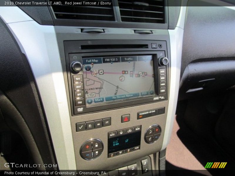 Red Jewel Tintcoat / Ebony 2010 Chevrolet Traverse LT AWD