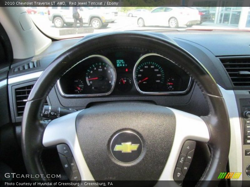 Red Jewel Tintcoat / Ebony 2010 Chevrolet Traverse LT AWD
