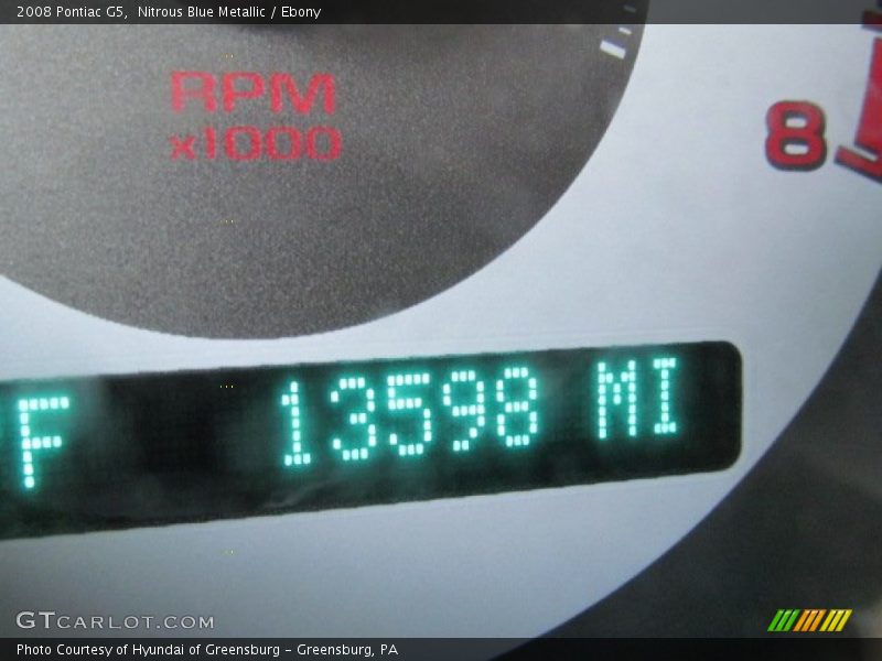 Nitrous Blue Metallic / Ebony 2008 Pontiac G5