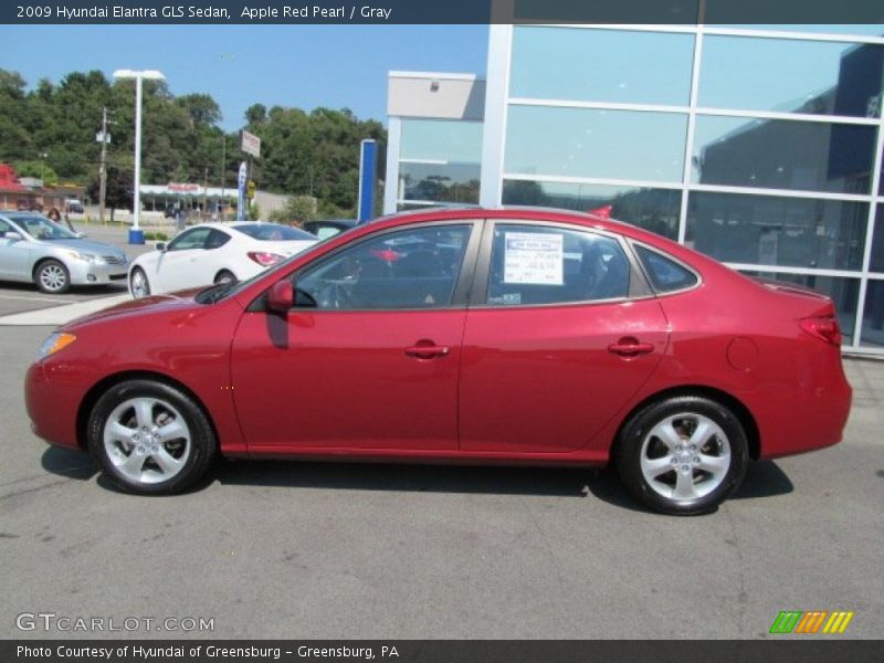 Apple Red Pearl / Gray 2009 Hyundai Elantra GLS Sedan