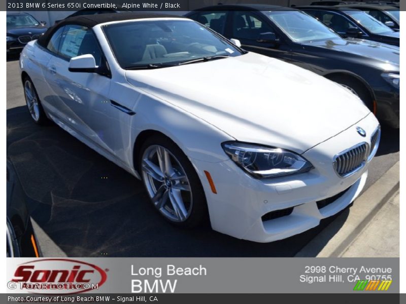 Alpine White / Black 2013 BMW 6 Series 650i Convertible
