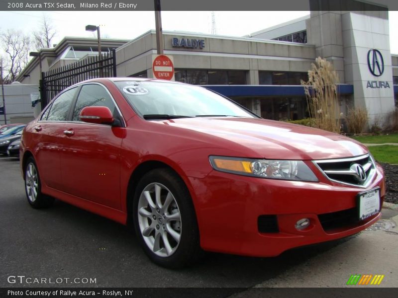 Milano Red / Ebony 2008 Acura TSX Sedan