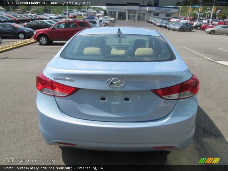Blue Sky Metallic / Beige 2013 Hyundai Elantra GLS