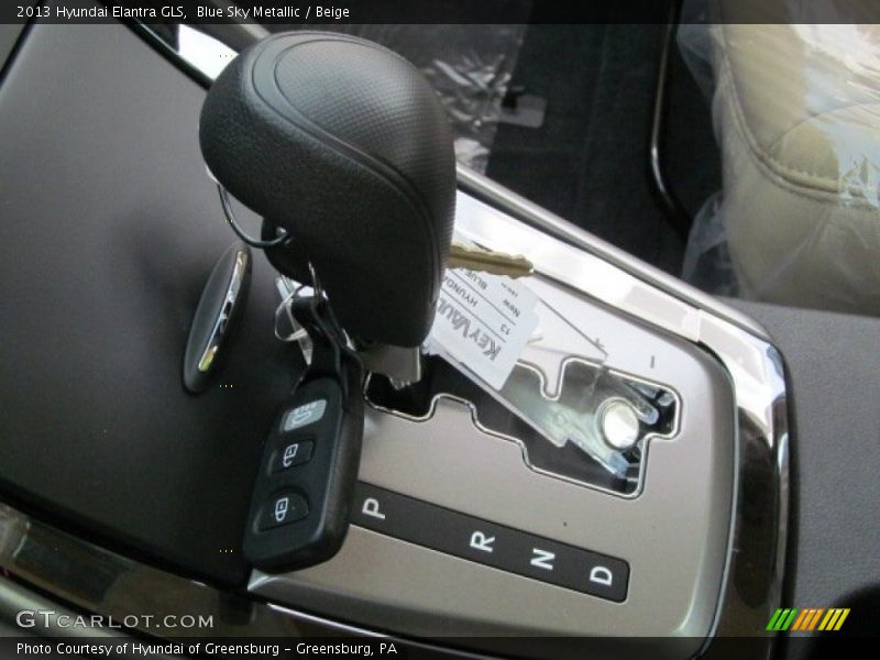 Blue Sky Metallic / Beige 2013 Hyundai Elantra GLS