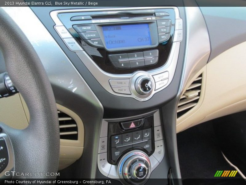 Blue Sky Metallic / Beige 2013 Hyundai Elantra GLS