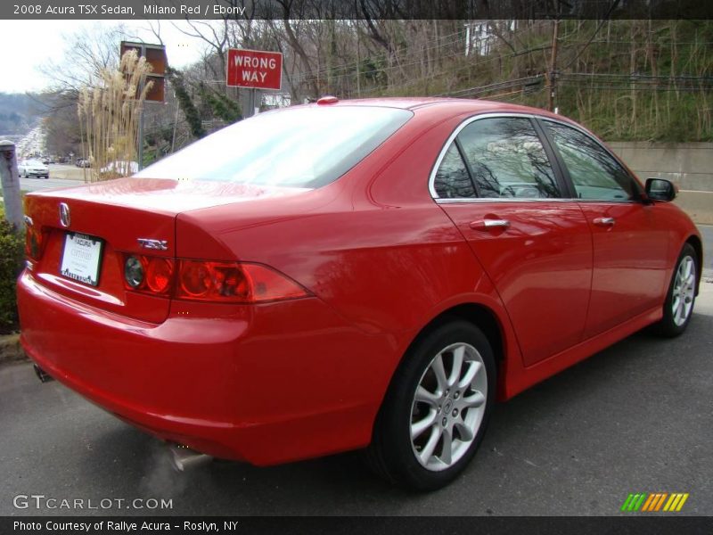 Milano Red / Ebony 2008 Acura TSX Sedan
