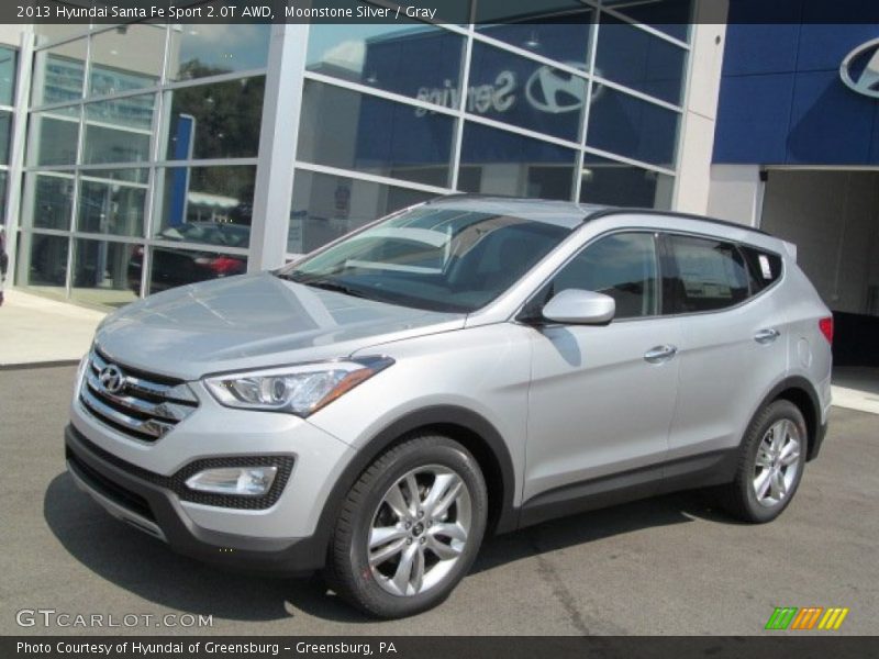 Moonstone Silver / Gray 2013 Hyundai Santa Fe Sport 2.0T AWD