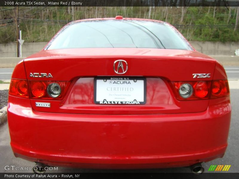 Milano Red / Ebony 2008 Acura TSX Sedan