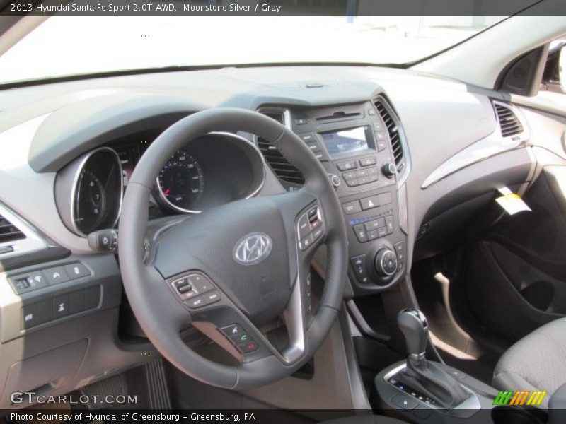 Moonstone Silver / Gray 2013 Hyundai Santa Fe Sport 2.0T AWD