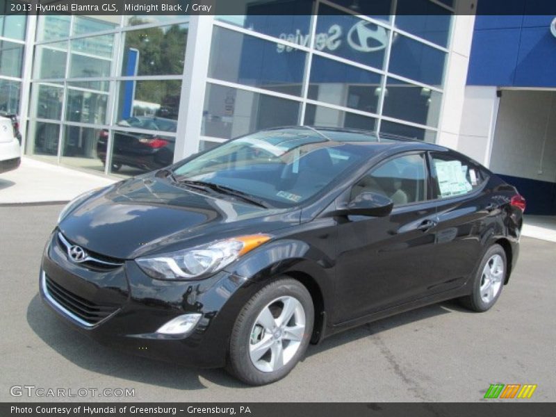 Midnight Black / Gray 2013 Hyundai Elantra GLS