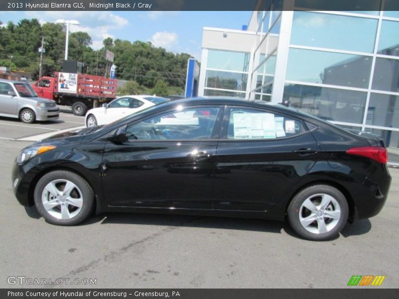 Midnight Black / Gray 2013 Hyundai Elantra GLS