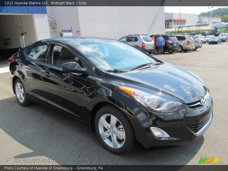 Midnight Black / Gray 2013 Hyundai Elantra GLS