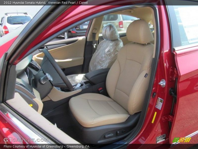 Venetian Red Pearl / Camel 2012 Hyundai Sonata Hybrid