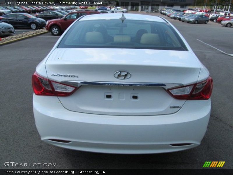 Shimmering White / Camel 2013 Hyundai Sonata Limited