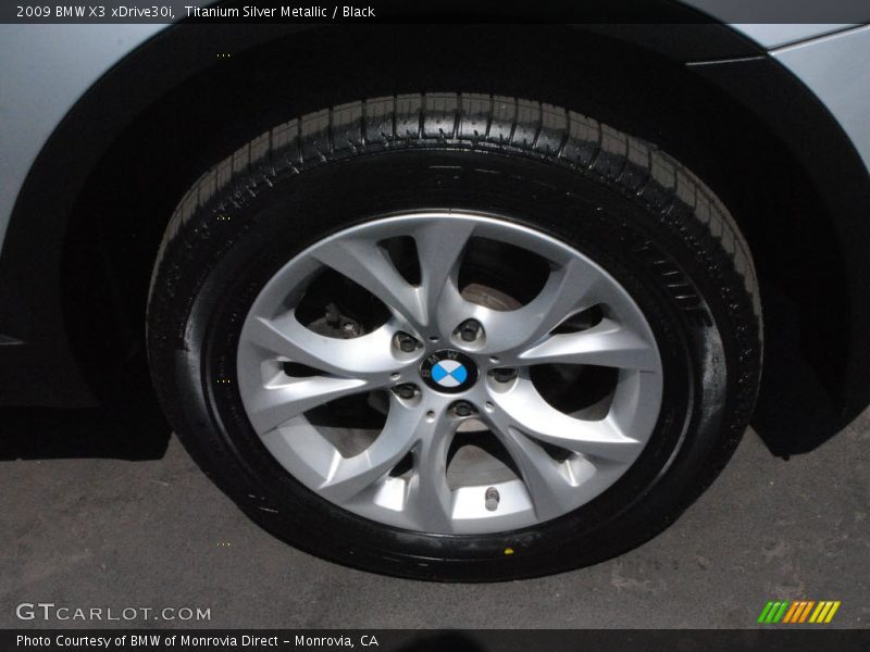 Titanium Silver Metallic / Black 2009 BMW X3 xDrive30i