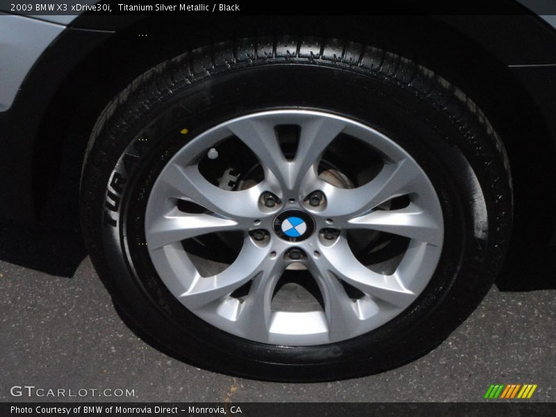 Titanium Silver Metallic / Black 2009 BMW X3 xDrive30i
