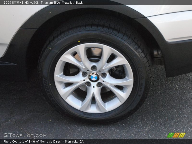 Titanium Silver Metallic / Black 2009 BMW X3 xDrive30i