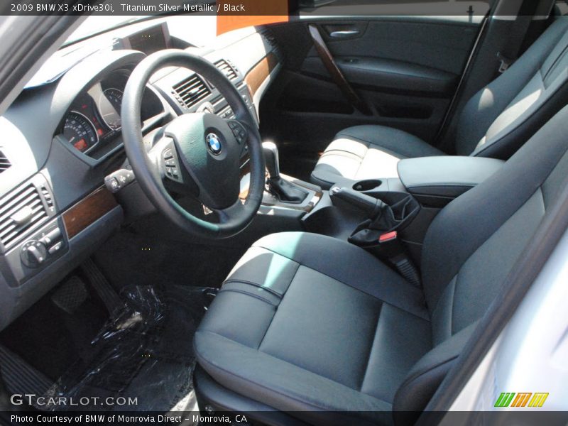 Titanium Silver Metallic / Black 2009 BMW X3 xDrive30i