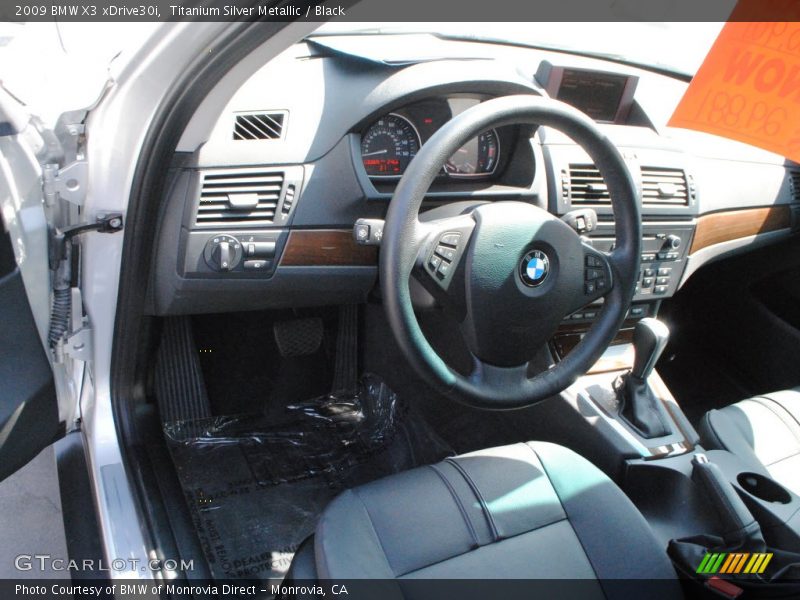 Titanium Silver Metallic / Black 2009 BMW X3 xDrive30i