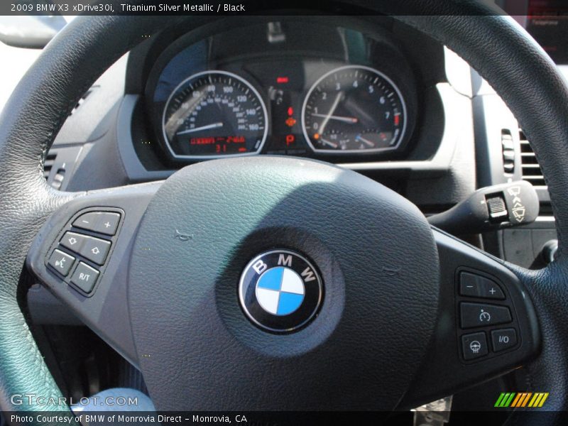 Titanium Silver Metallic / Black 2009 BMW X3 xDrive30i