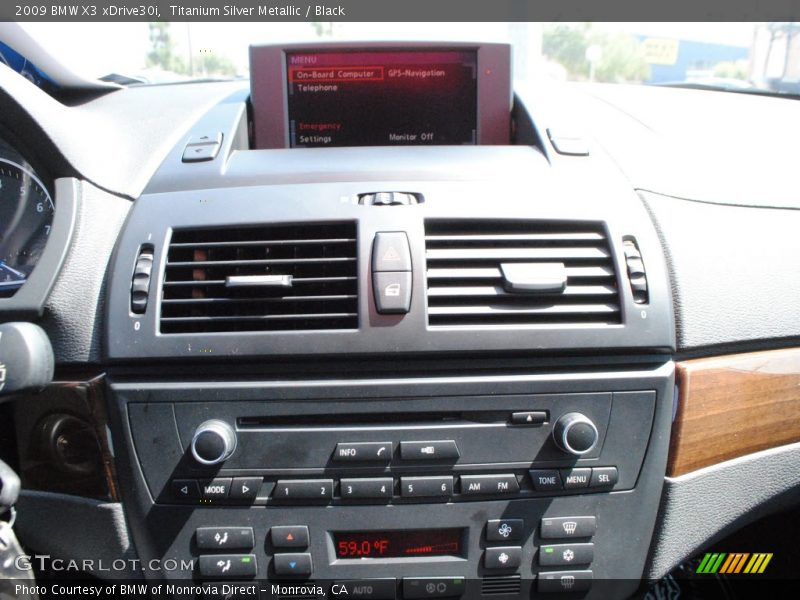 Titanium Silver Metallic / Black 2009 BMW X3 xDrive30i
