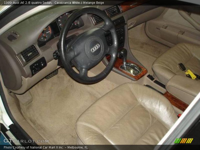 Casablanca White / Melange Beige 1999 Audi A6 2.8 quattro Sedan