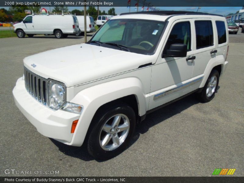 Stone White / Pastel Pebble Beige 2008 Jeep Liberty Limited