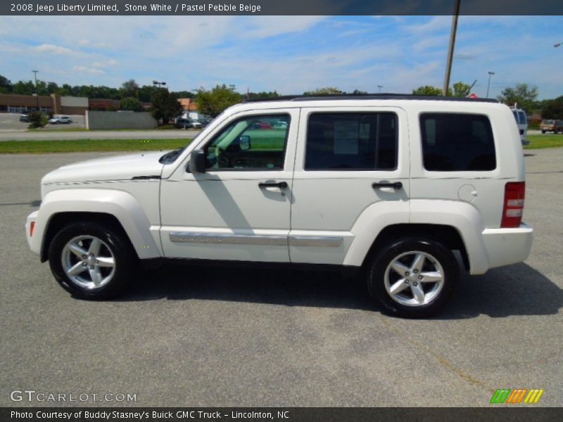 Stone White / Pastel Pebble Beige 2008 Jeep Liberty Limited