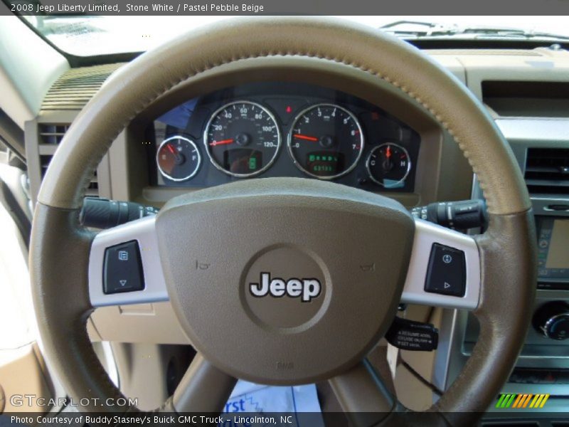 Stone White / Pastel Pebble Beige 2008 Jeep Liberty Limited