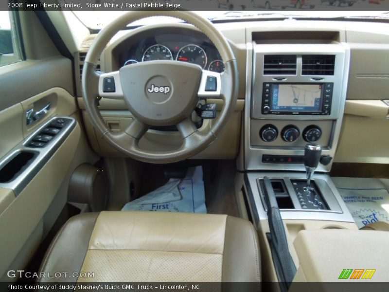 Stone White / Pastel Pebble Beige 2008 Jeep Liberty Limited