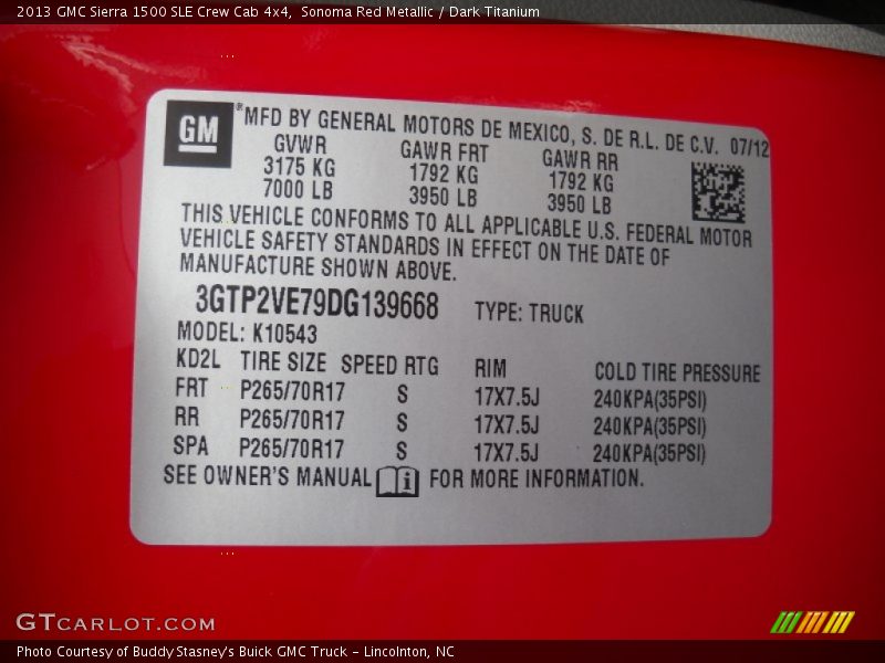 Sonoma Red Metallic / Dark Titanium 2013 GMC Sierra 1500 SLE Crew Cab 4x4
