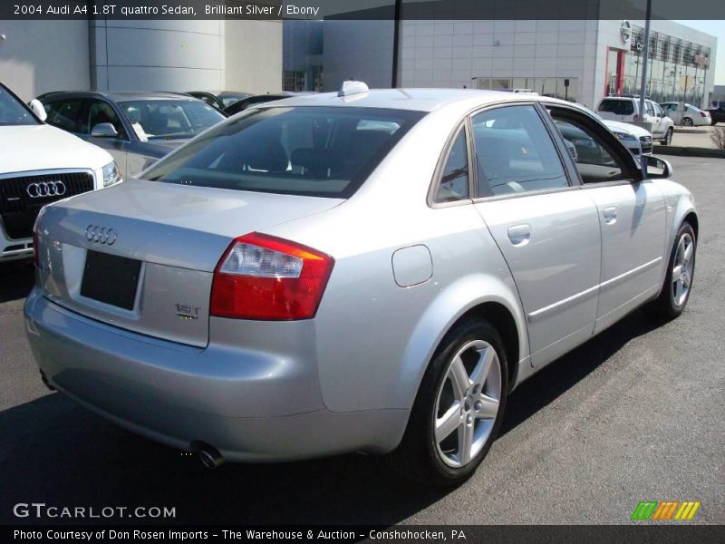 Brilliant Silver / Ebony 2004 Audi A4 1.8T quattro Sedan