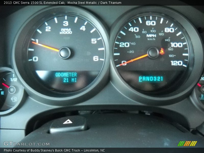 Mocha Steel Metallic / Dark Titanium 2013 GMC Sierra 1500 SL Extended Cab