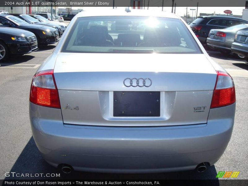 Brilliant Silver / Ebony 2004 Audi A4 1.8T quattro Sedan