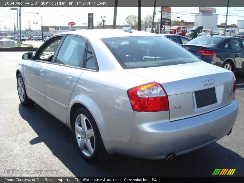 Brilliant Silver / Ebony 2004 Audi A4 1.8T quattro Sedan