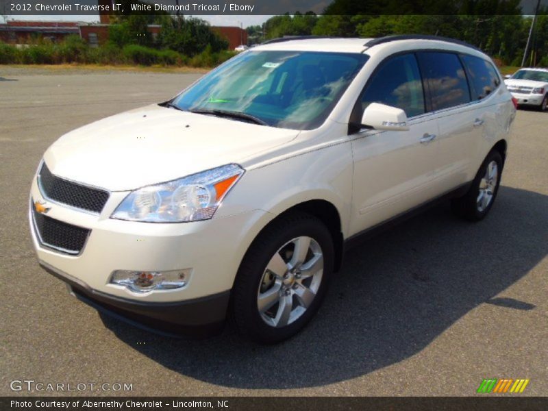 White Diamond Tricoat / Ebony 2012 Chevrolet Traverse LT