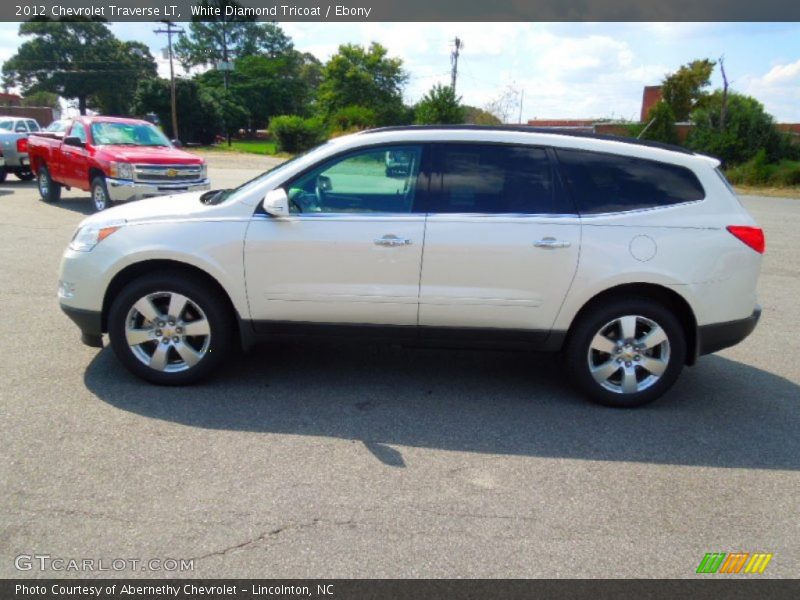 White Diamond Tricoat / Ebony 2012 Chevrolet Traverse LT