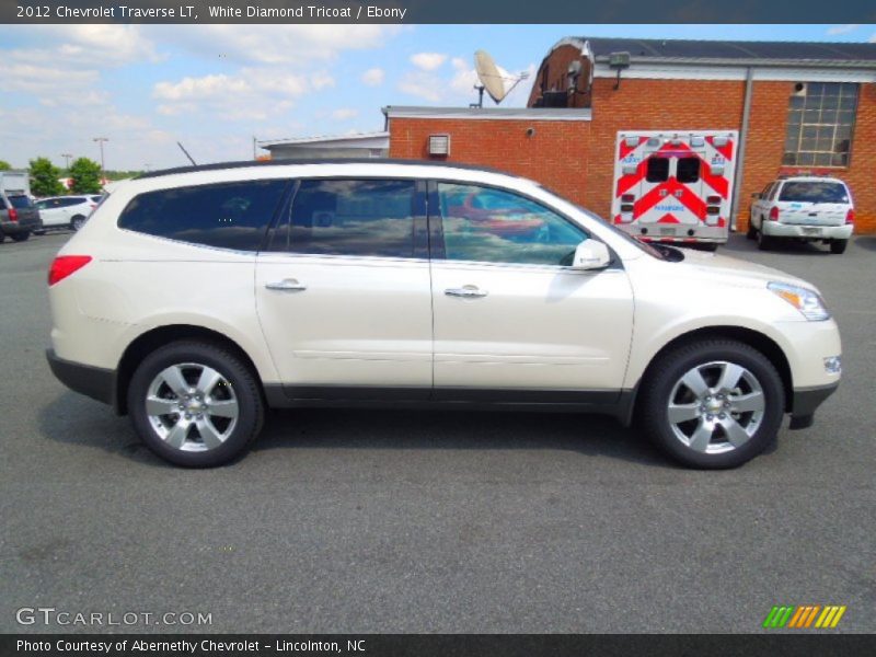 White Diamond Tricoat / Ebony 2012 Chevrolet Traverse LT