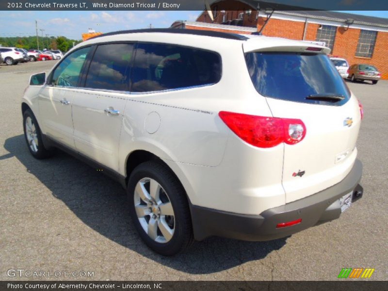 White Diamond Tricoat / Ebony 2012 Chevrolet Traverse LT