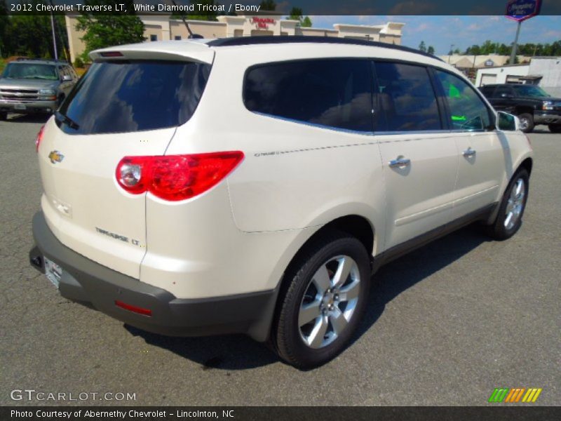 White Diamond Tricoat / Ebony 2012 Chevrolet Traverse LT