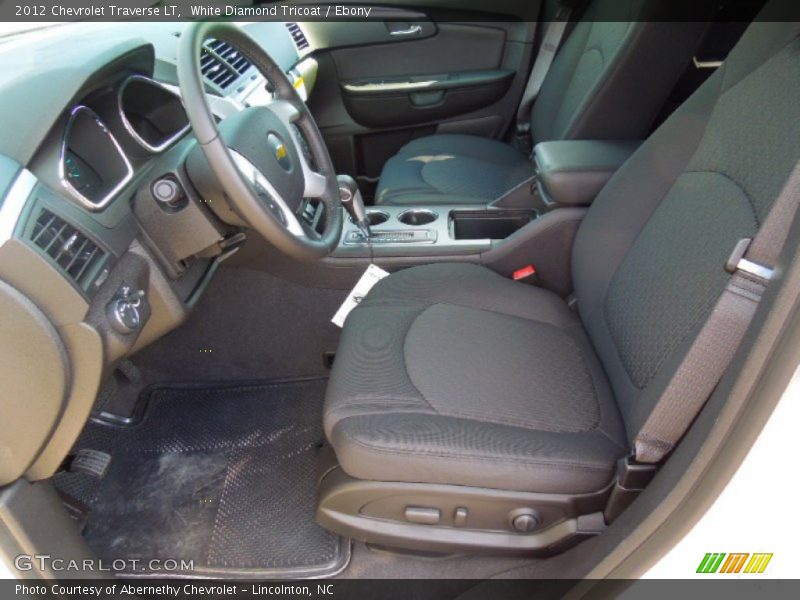 White Diamond Tricoat / Ebony 2012 Chevrolet Traverse LT