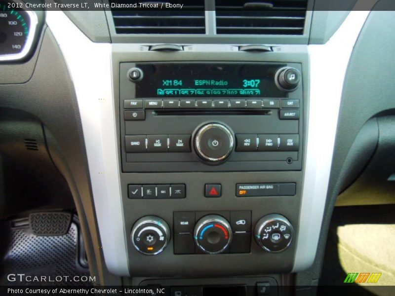 White Diamond Tricoat / Ebony 2012 Chevrolet Traverse LT