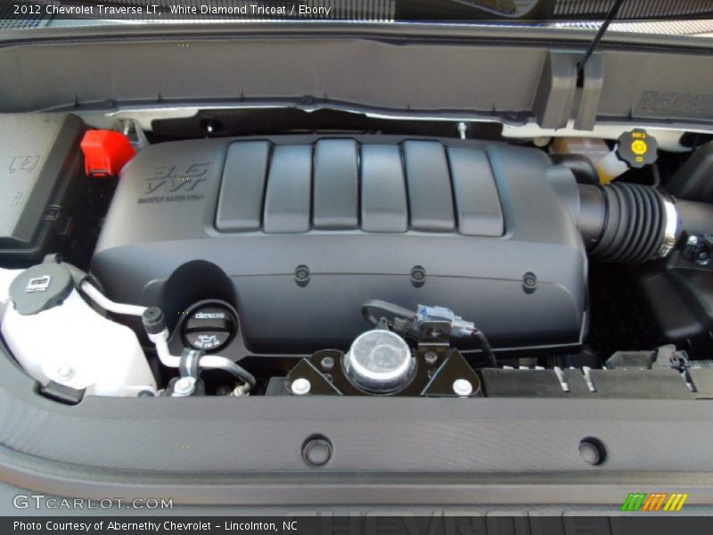 White Diamond Tricoat / Ebony 2012 Chevrolet Traverse LT