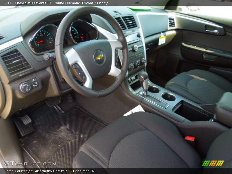 White Diamond Tricoat / Ebony 2012 Chevrolet Traverse LT